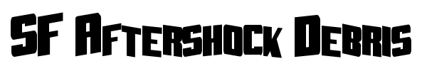 SF Aftershock Debris font preview
